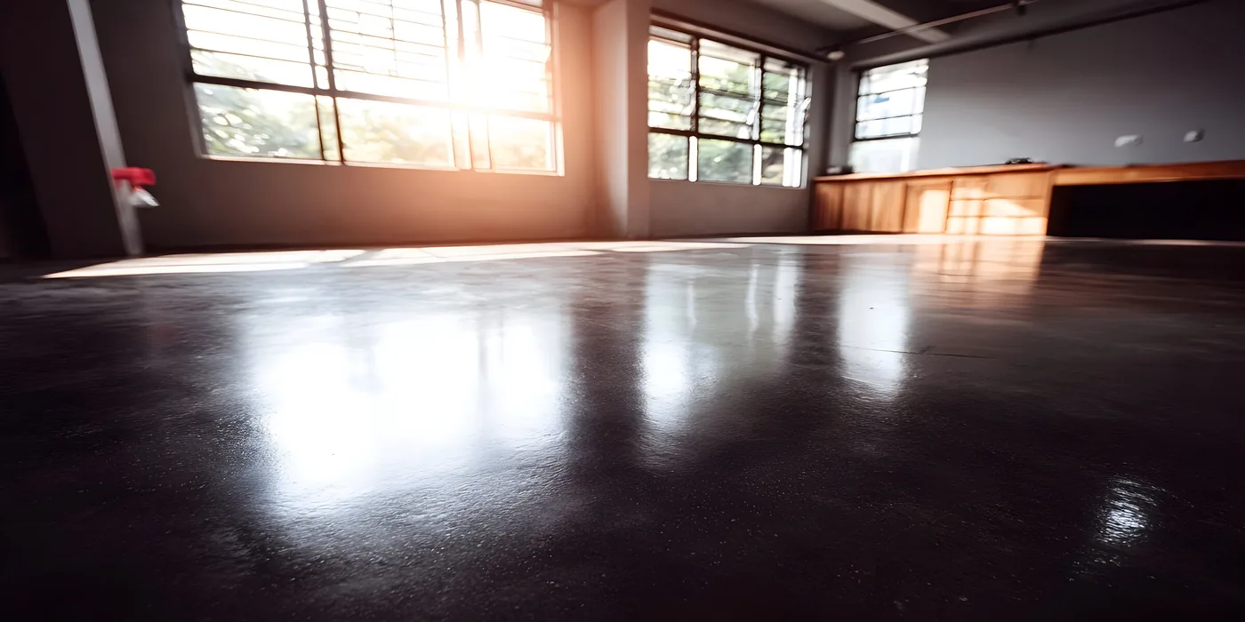 Outdoor epoxy coating with natural light in Tampa